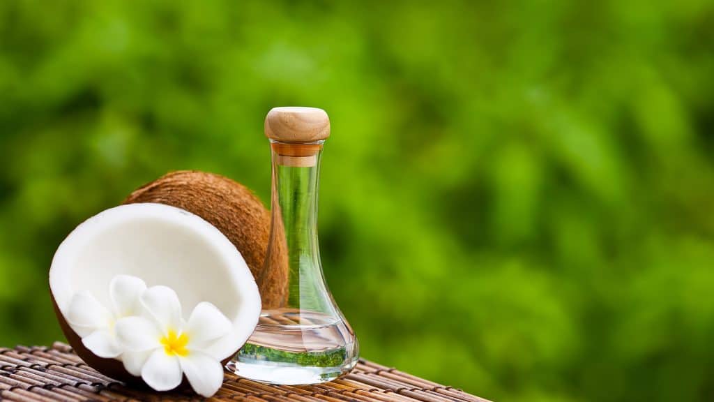 coconut oil with flower fragrance