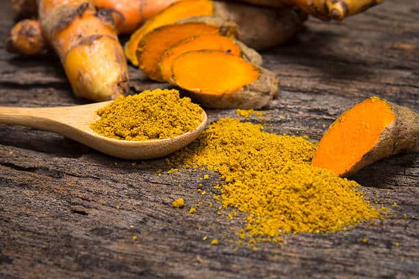 turmeric with curcumin powder